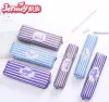 Jimi pen case, made of large canvas with stripes on land, sea and air details Picture